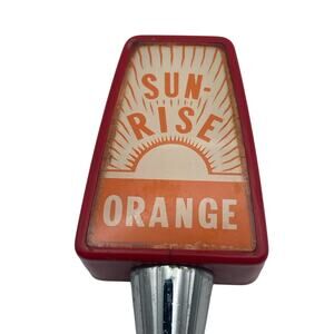 VTG Rare Sun-Rise Orange Soda Fountain Tap Handle Dispenser by Coca Cola Double